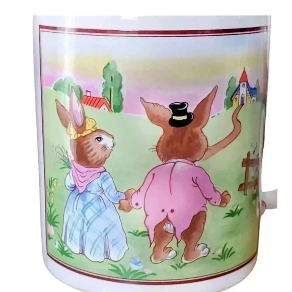 Vintage Bunny Mug | 1980s Japan | Cute Rabbit Handle Coffee Cocoa Cup - Picture 4 of 12